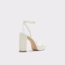 Lulu White Women's Strappy Sandals Heels Aldo Women White