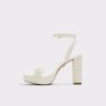 Lulu White Women's Strappy Sandals Heels Aldo Women White