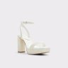 Lulu White Women's Strappy Sandals Heels Aldo Women White