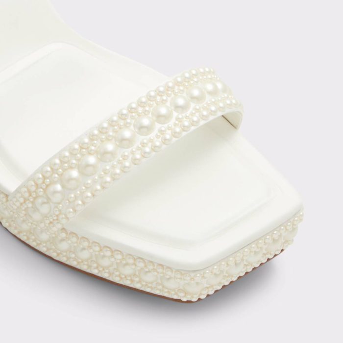 Lulu White Women's Strappy Sandals Heels Aldo Women White