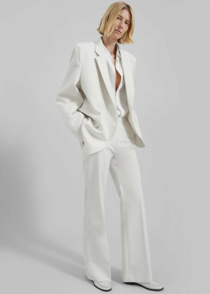 Lyra Oversized Blazer - White White The Frankie Shop Outerwear Women