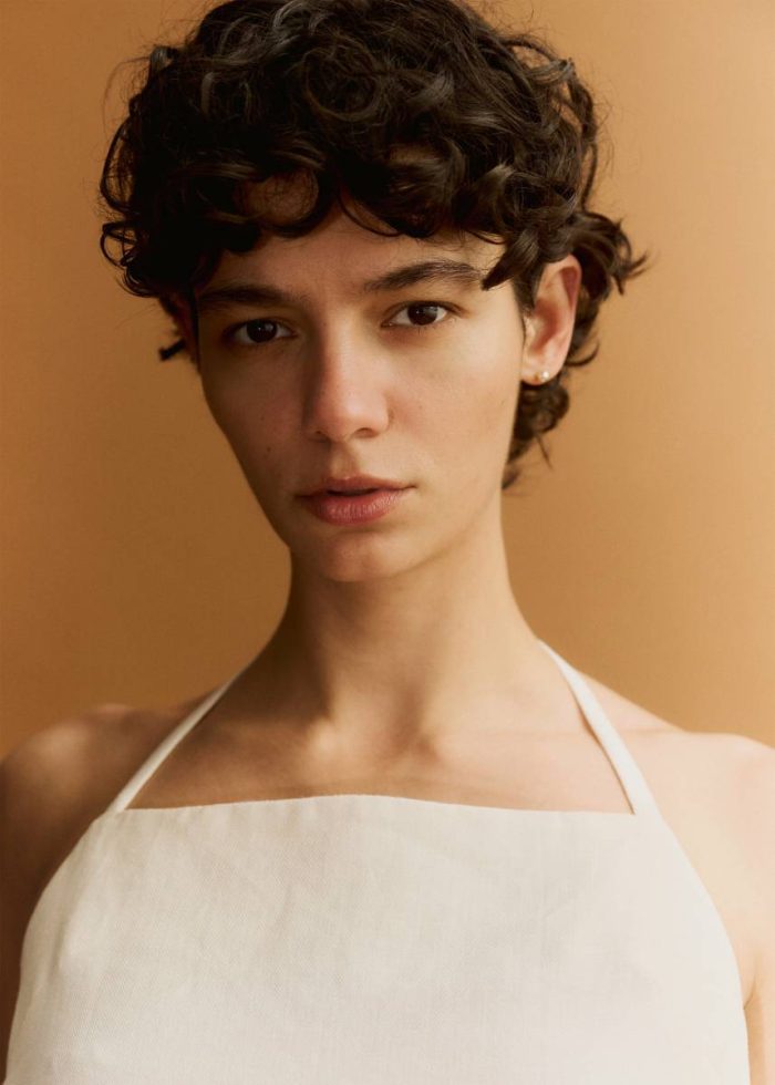 Matin Twill Halter Mini Dress - Natural Dresses Women White The Frankie Shop