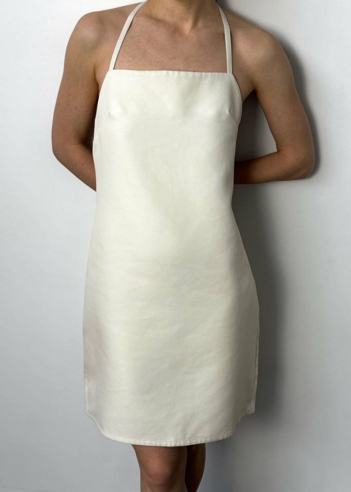 Matin Twill Halter Mini Dress - Natural Dresses Women White The Frankie Shop