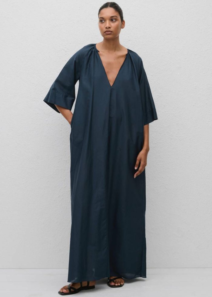Matteau Blouson Dress - Midnight Women Blue Dresses The Frankie Shop