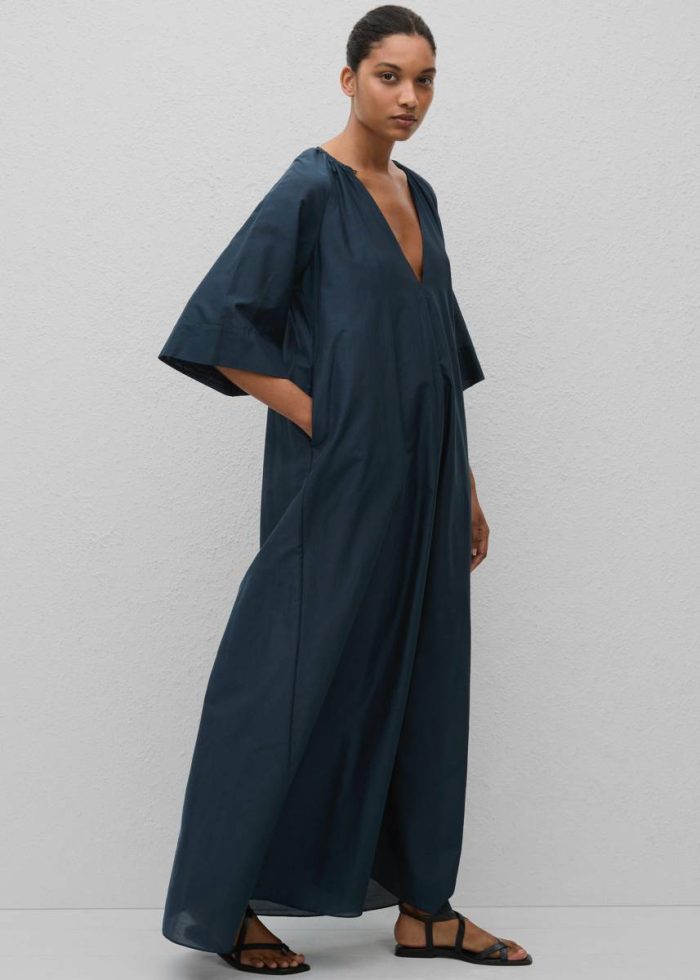 Matteau Blouson Dress - Midnight Women Blue Dresses The Frankie Shop