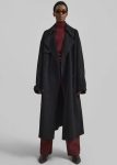 Mavis Long Coat - Black Women Outerwear Black The Frankie Shop