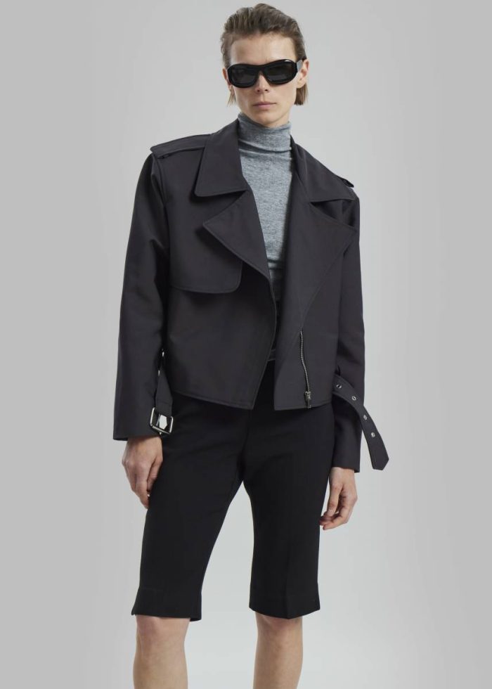 Max Short Trench - Black Black The Frankie Shop Outerwear Women