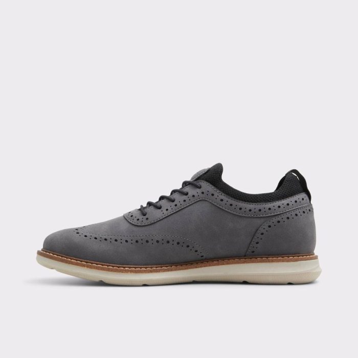Men Aldo Dark Grey Kalister Dark Grey Men's Oxfords & Lace-Ups Casual Shoes