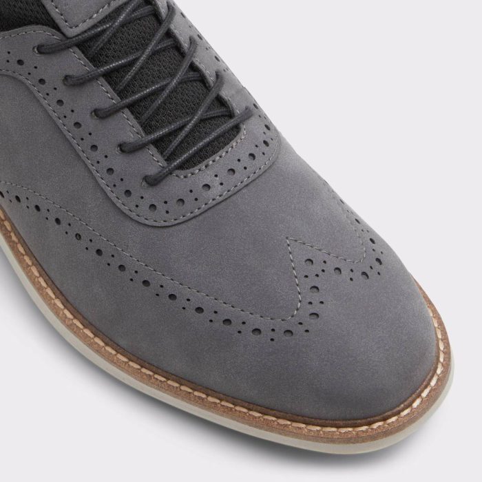 Men Aldo Dark Grey Kalister Dark Grey Men's Oxfords & Lace-Ups Casual Shoes