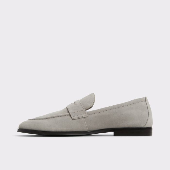 Men Aldo Light Grey Loafers & Slip-Ons Journey Light Grey Men's Dress Shoes
