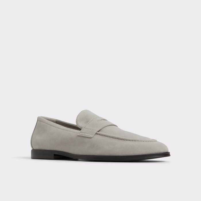 Men Aldo Light Grey Loafers & Slip-Ons Journey Light Grey Men's Dress Shoes