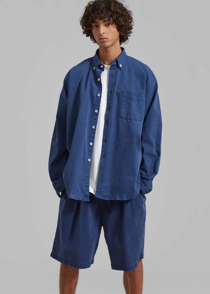 Men Bottoms Blue The Frankie Shop Pierce Shorts - Blue