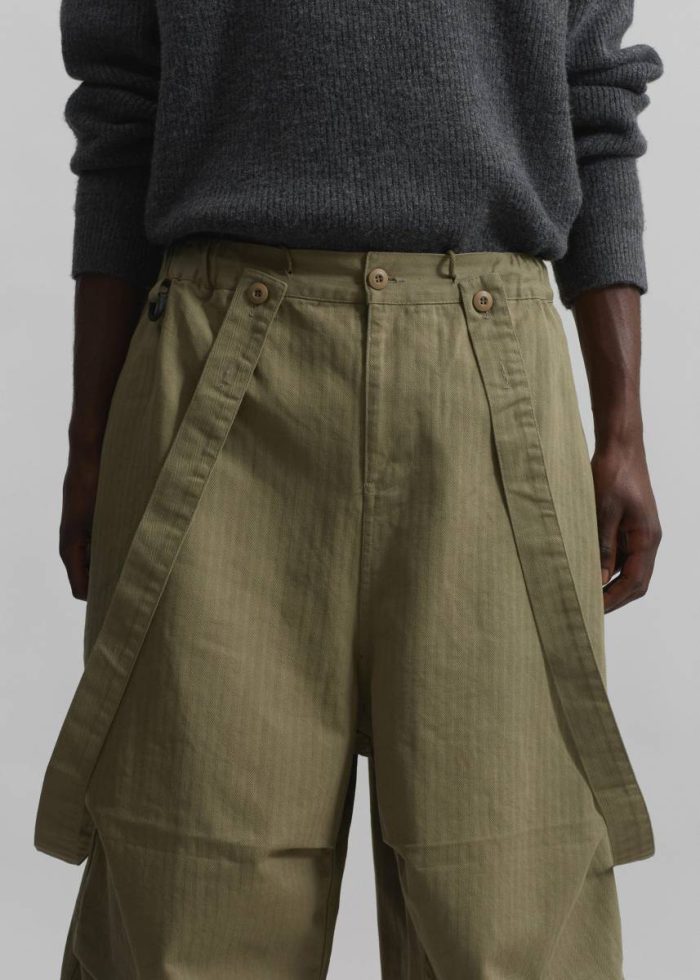 Men Chard Balloon Pants - Khaki Black The Frankie Shop Bottoms