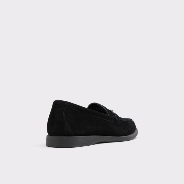 Men Loafers & Slip-Ons Black Leather Suede Sevul Black Leather Suede Men's Casual Shoes Aldo