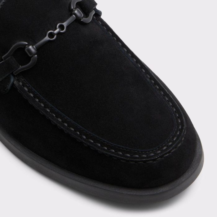 Men Loafers & Slip-Ons Black Leather Suede Sevul Black Leather Suede Men's Casual Shoes Aldo