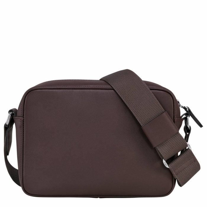 Men Mocha Leather Bags Longchamp Sur Seine Camera Bag Mocha - Leather