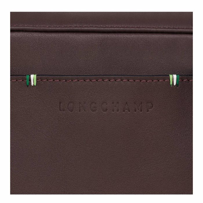 Men Mocha Leather Bags Longchamp Sur Seine Camera Bag Mocha - Leather