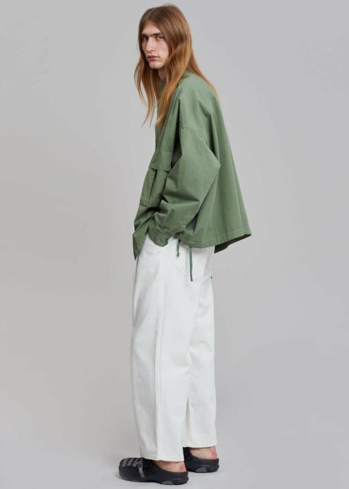Men Seb Cargo Shirt - Army Green Tops The Frankie Shop Green