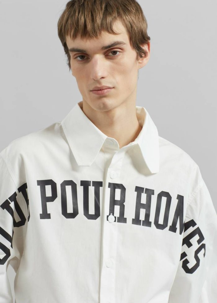 Men Tops The Frankie Shop Pieces Uniques La Chemise Cph - White White