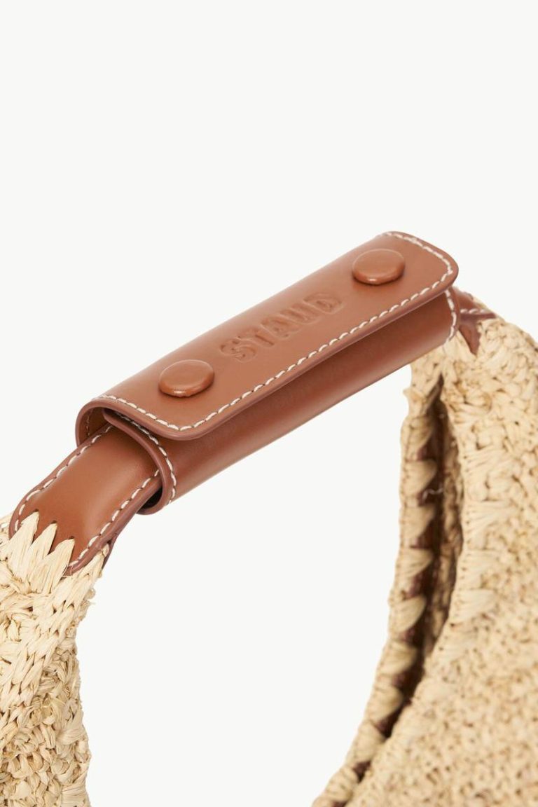 Moon Raffia Bag Natural Tan Staud Women Shoulder