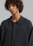 Myles Cardigan - Charcoal Knitwear Grey The Frankie Shop Men