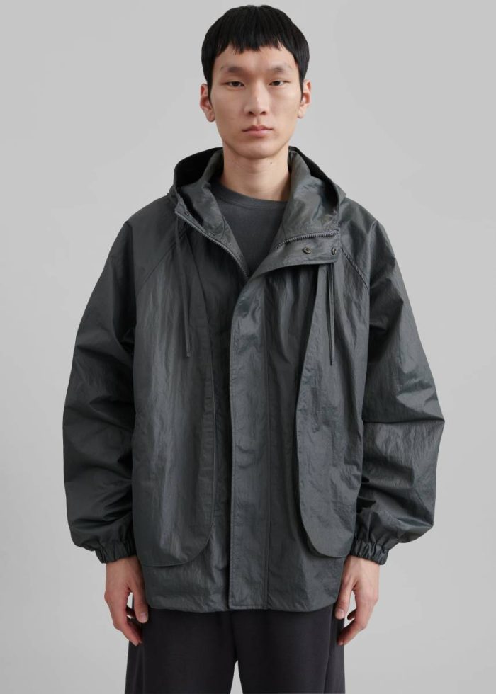 Nate Windbreaker - Charcoal Outerwear The Frankie Shop Grey Men