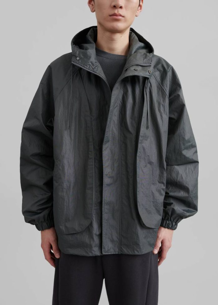 Nate Windbreaker - Charcoal Outerwear The Frankie Shop Grey Men
