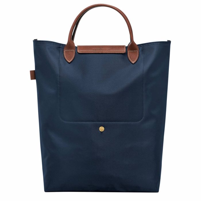 Navy Le Pliage Original M Tote Bag Navy - Canvas Longchamp Women Handbags