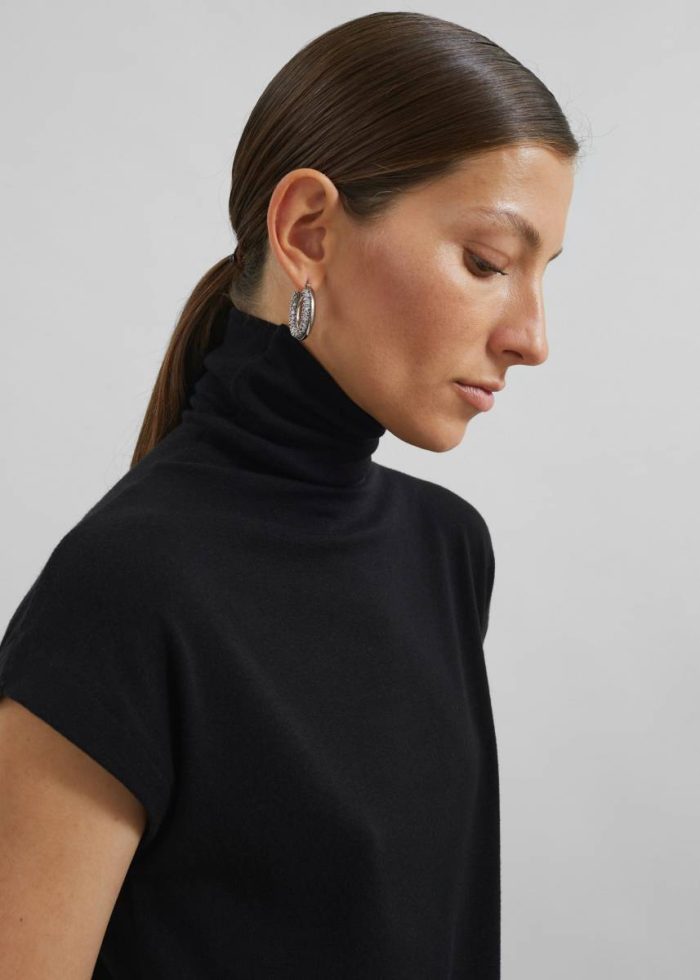 Nile Turtleneck Top - Black The Frankie Shop Women Tops Black