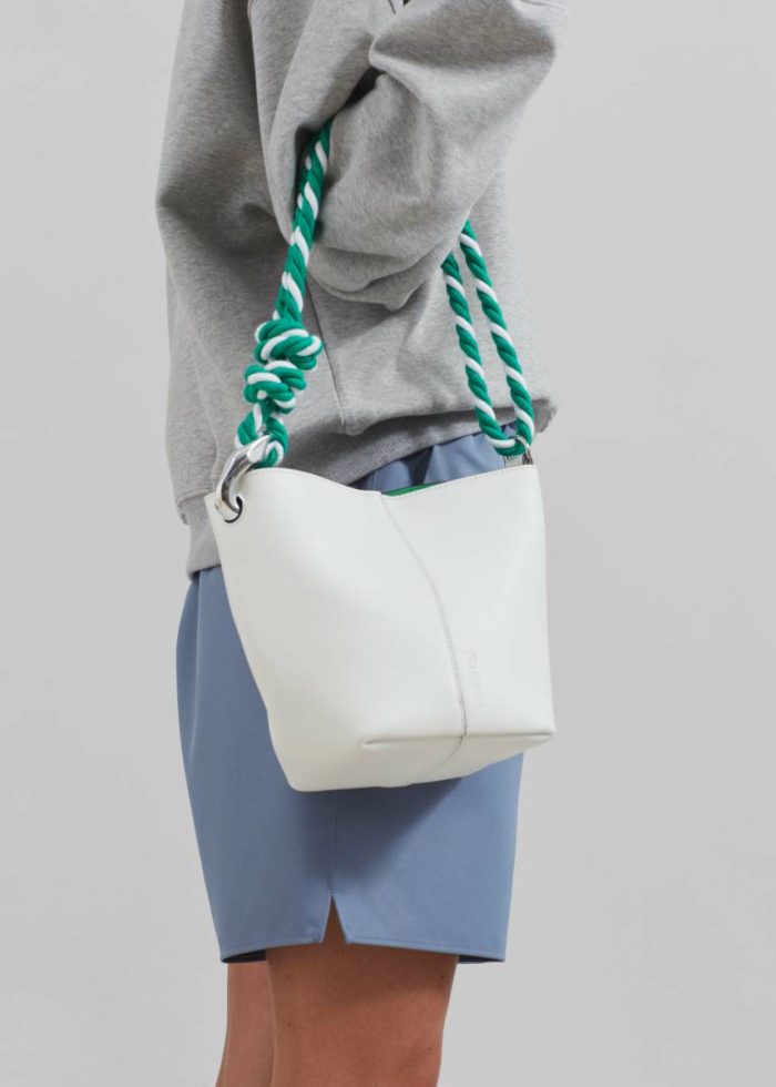 Off White The Frankie Shop Bags Women Jw Anderson Small Jwa Corner Bucket - Off White