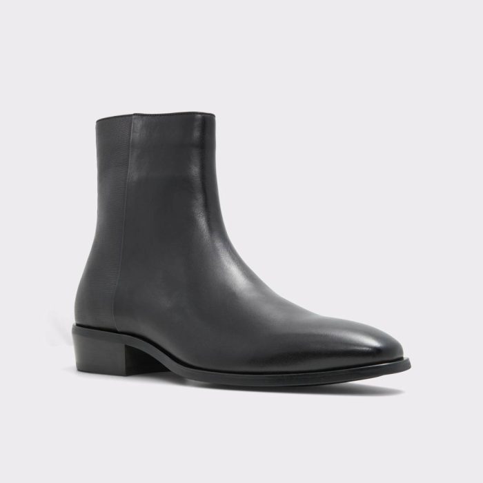 Open Black Men Boots Aldo Amur Open Black Men's Dress Boots