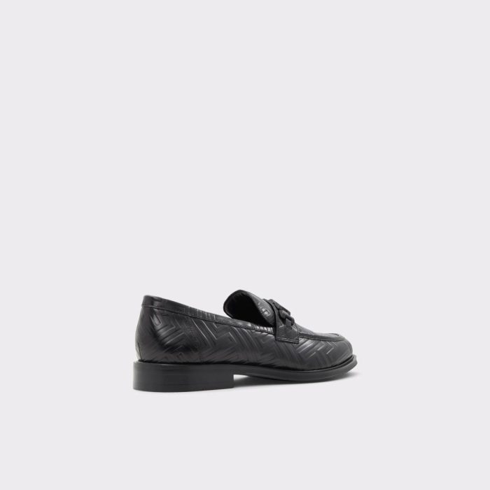 Open Black Men Loafers & Slip-Ons Aldo Aleck Open Black Men's Dress Shoes
