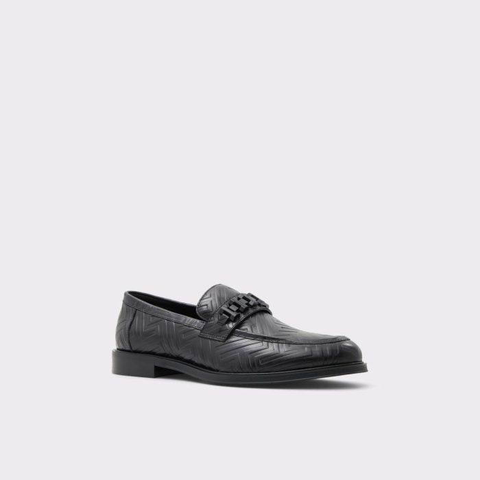 Open Black Men Loafers & Slip-Ons Aldo Aleck Open Black Men's Dress Shoes