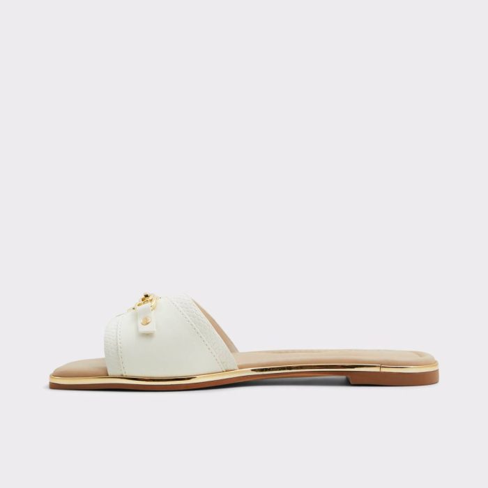 Open White Aldo Alamassi Open White Women's Flat Sandals Women Sandals