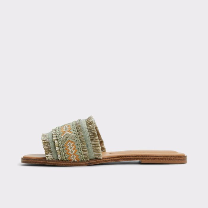 Other Green Nalani Other Green Women's Flat Sandals Aldo Sandals Women