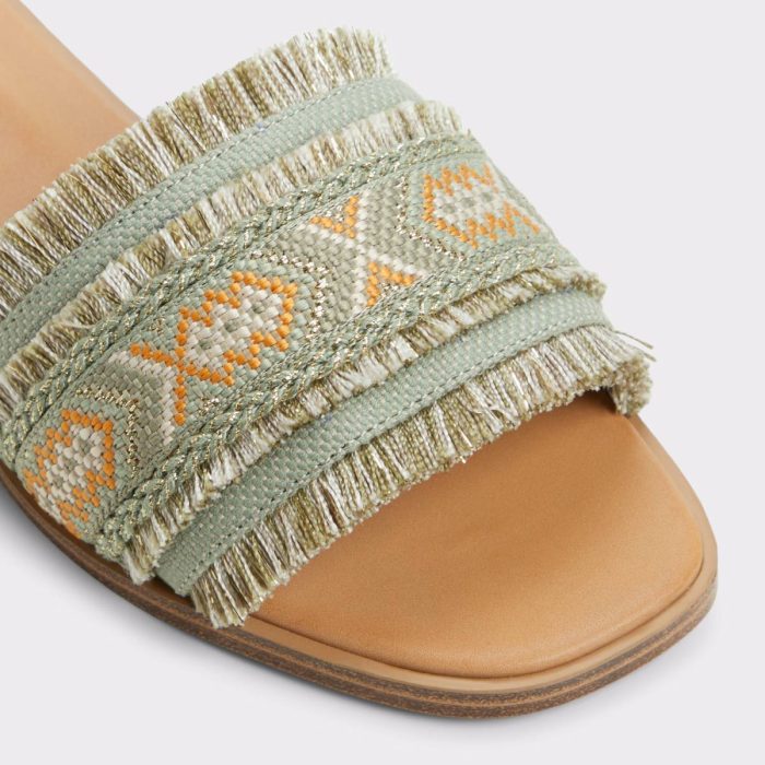 Other Green Nalani Other Green Women's Flat Sandals Aldo Sandals Women