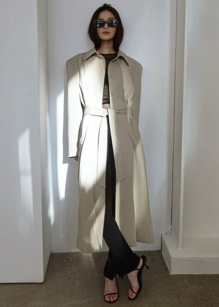 Outerwear Beige Indore Long Coat - Beige The Frankie Shop Women