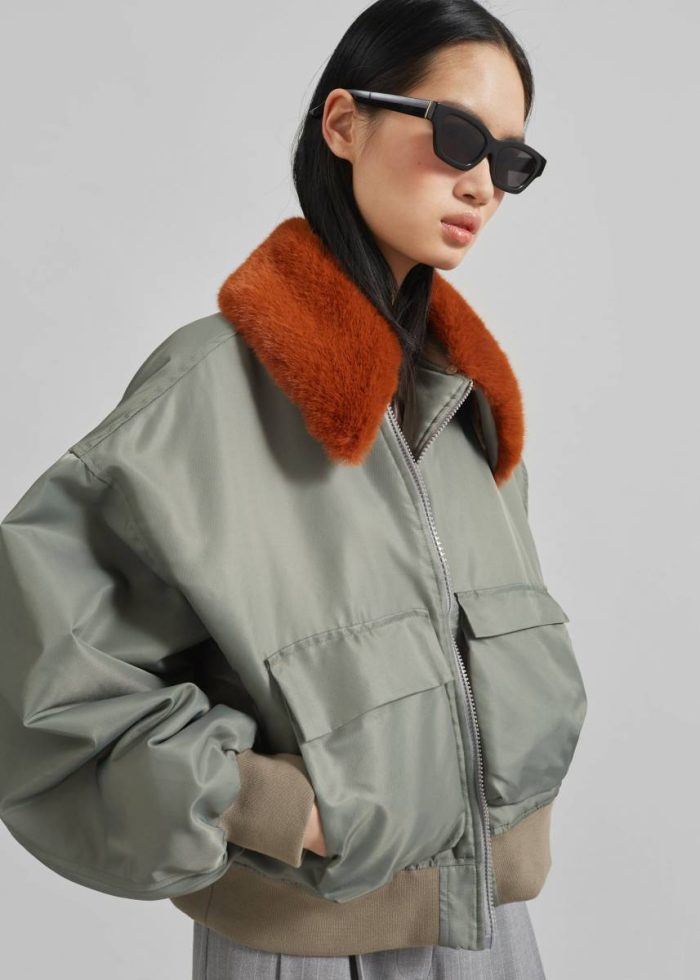 Outerwear Blenham Bomber Jacket - Khaki Green The Frankie Shop Women