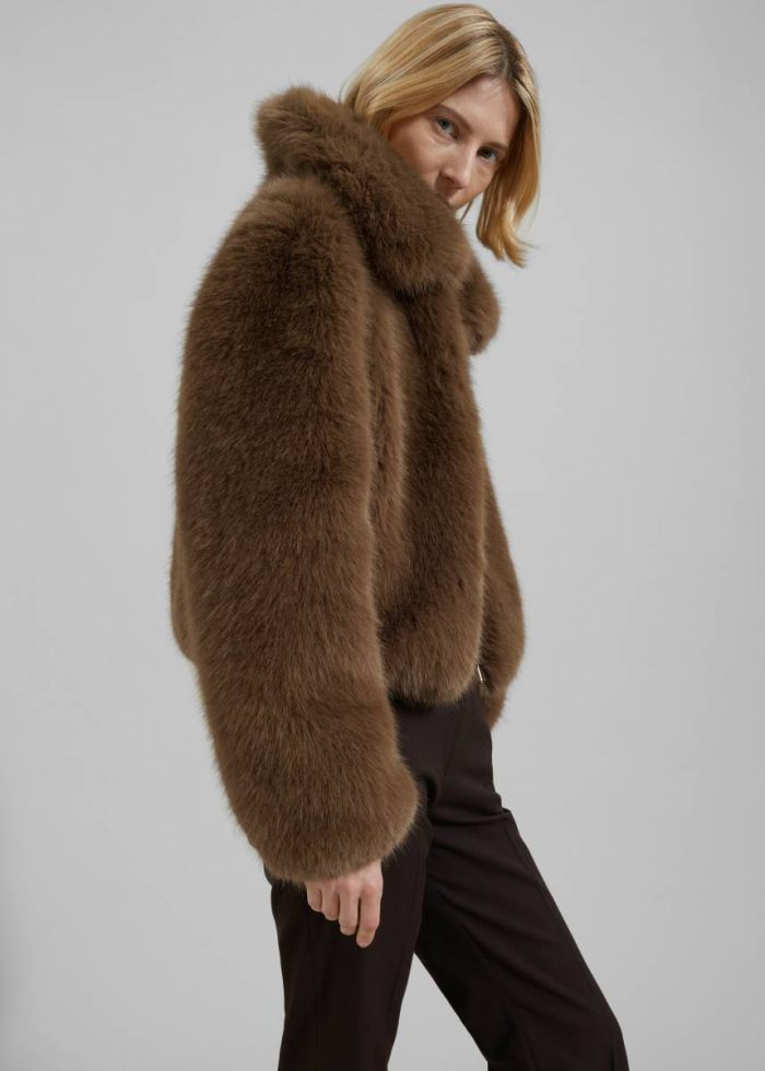 Outerwear Brown Women The Frankie Shop Hope Faux Fur Jacket - Camel
