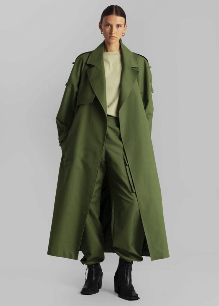 Outerwear Green Suzanne Trench Coat - Olive The Frankie Shop Women