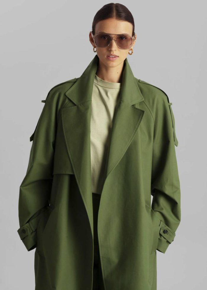 Outerwear Green Suzanne Trench Coat - Olive The Frankie Shop Women
