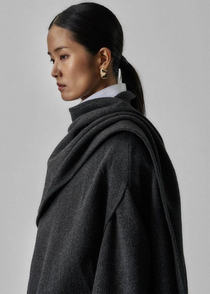 Outerwear Grey The Frankie Shop Whisella Cape - Charcoal Women