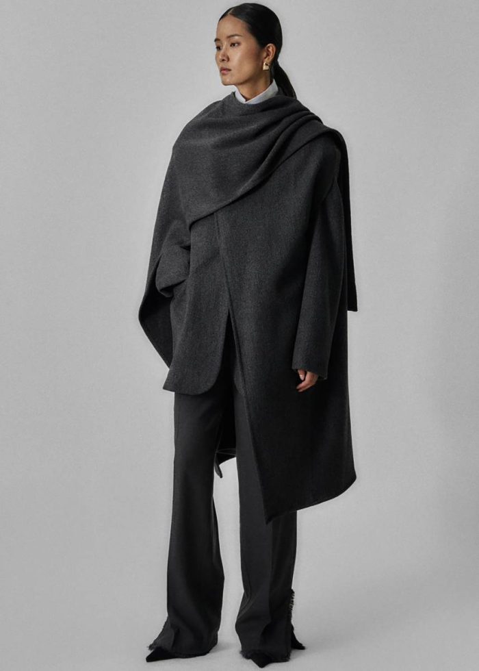 Outerwear Grey The Frankie Shop Whisella Cape - Charcoal Women