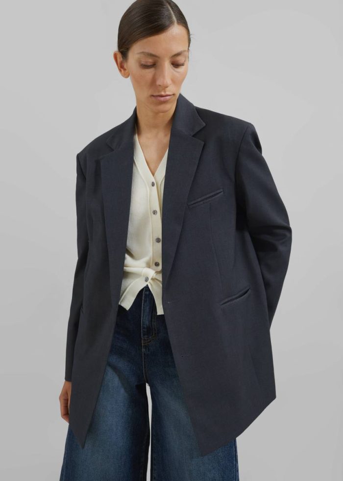 Outerwear Grey The Frankie Shop Women Mazie Blazer - Charcoal
