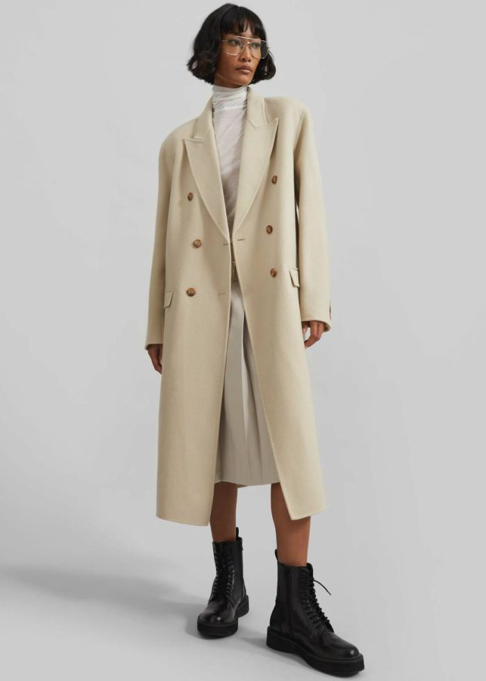 Outerwear Maese Wool Coat - Light Beige The Frankie Shop Women Beige