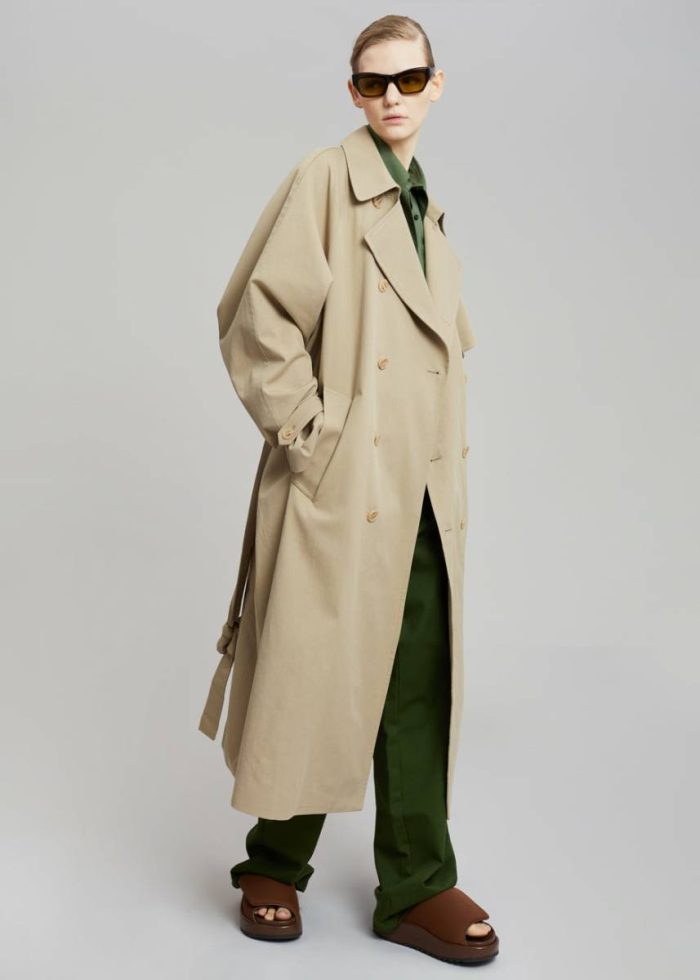 Outerwear Men Beige The Frankie Shop Umi Belted Trench Coat - Beige