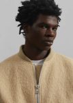 Outerwear Men The Frankie Shop Astra Wool Bomber Jacket - Pale Yellow Yellow