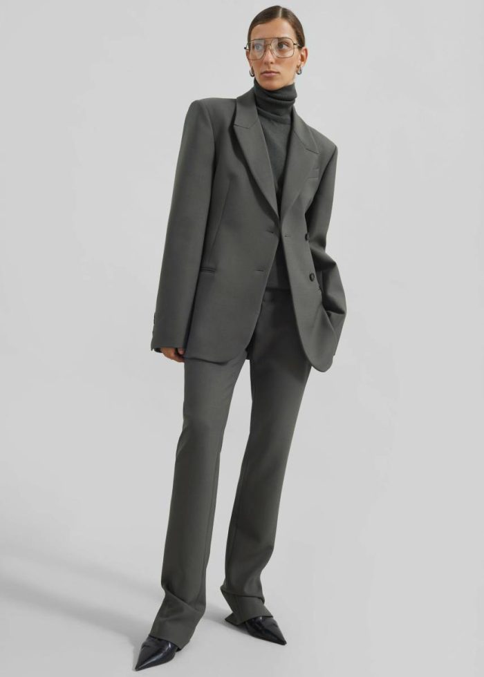 Outerwear Morrison Crossover Blazer - Light Khaki Green The Frankie Shop Women