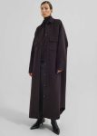 Outerwear Purple Women Dallas Wool Overcoat - Dark Plum The Frankie Shop