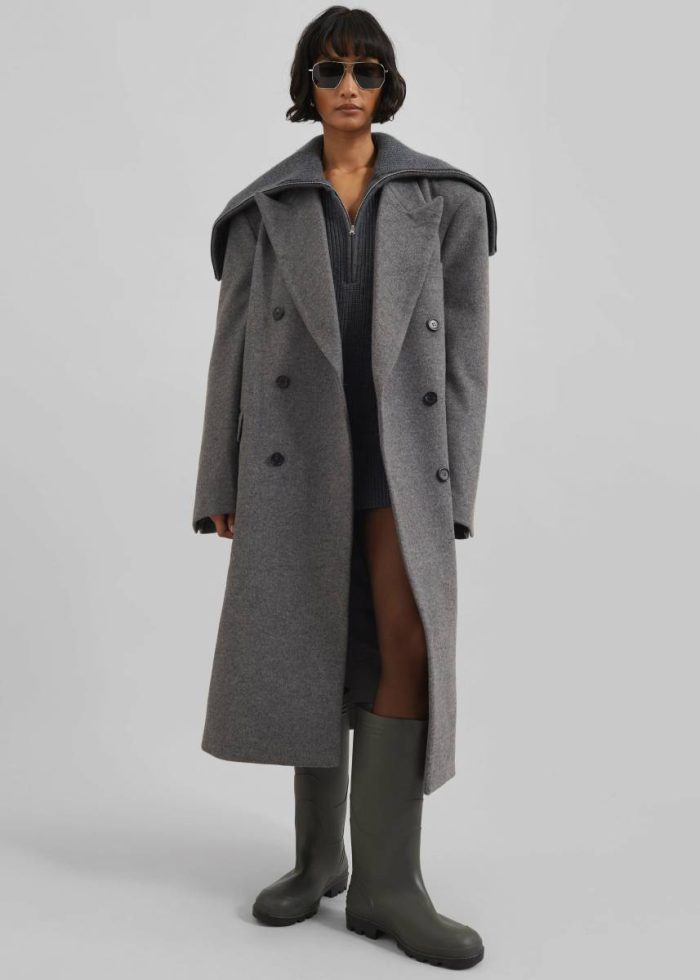 Outerwear The Frankie Shop Women Birnam Wool Coat - Grey Grey